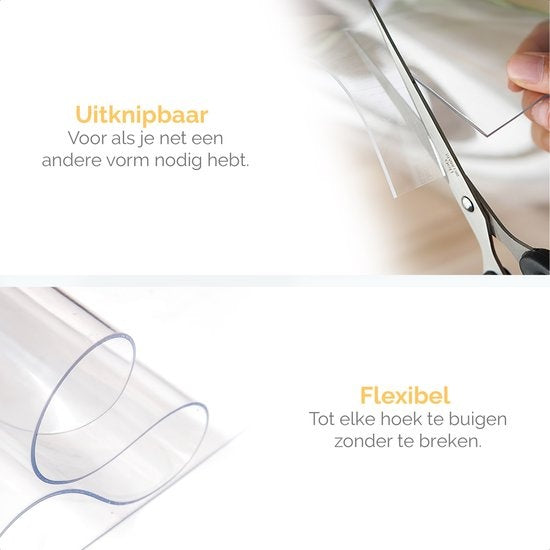 Goliving Bodenschutzmatte Bürostuhl - Bürostuhlmatte - PVC - Geräuschdämpfend - Für harte Böden - 120 x 150 cm - Transparent