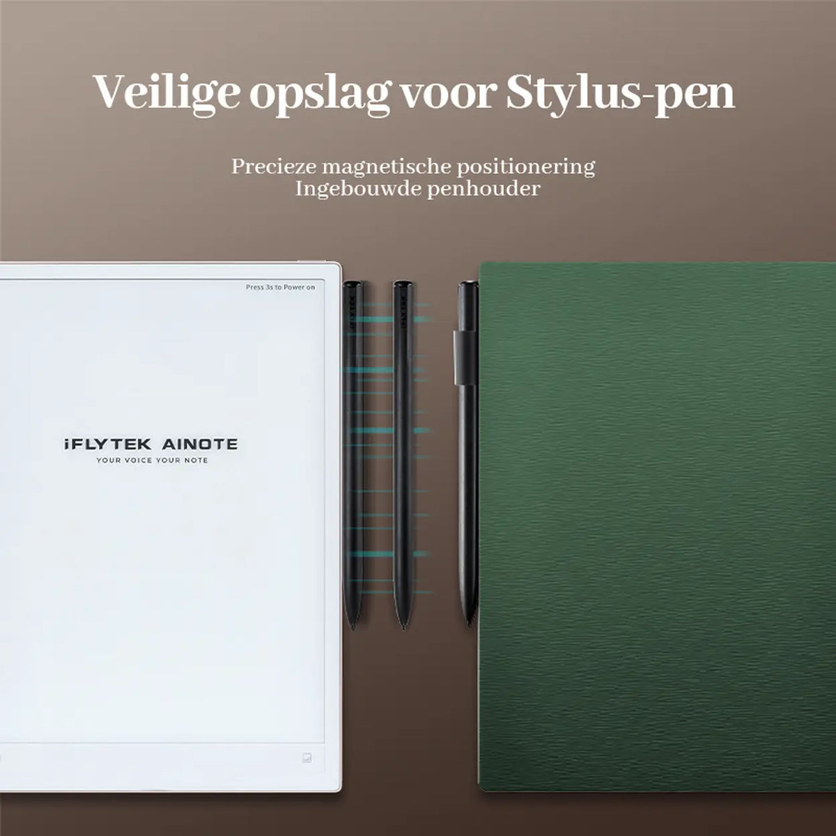 iFLYTEK AINOTE 2 Schutzhülle – 10,65 Zoll – moosgrün – magnetisch