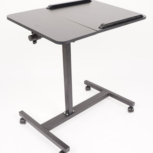Ceruzo Rollbarer Laptop-Tisch – Höhenverstellbar – 2 neigbare Arbeitsflächen – Schwarz