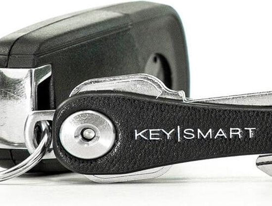 Keysmart Schlüsselanhänger Leather Edition - Schwarzes Leder