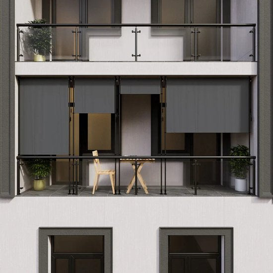Vertikaler Sonnenschirm Barbados - 100x310 cm - Grau