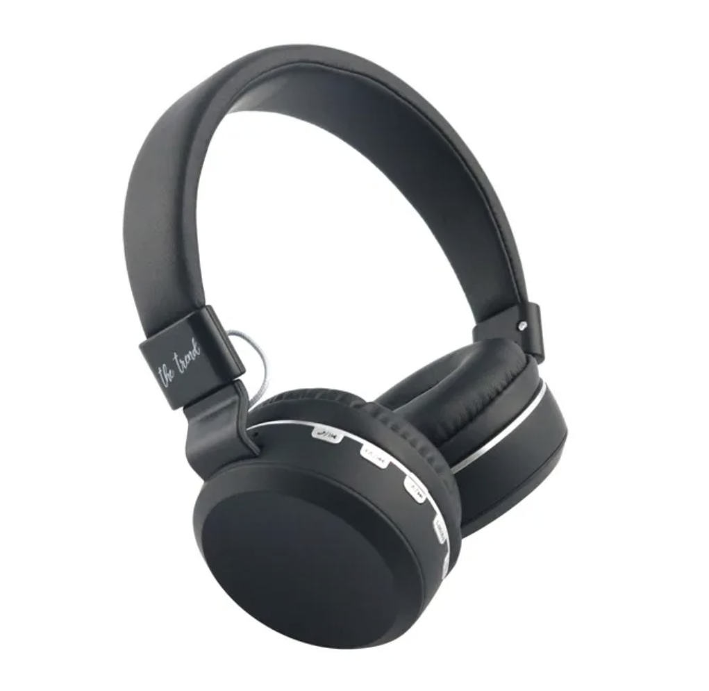 The Trend Wireless On-Ear Bluetooth Kopfhörer Schwarz - Bluetooth 5.0 - FM Radio & Micro SD - AUX - 10 m Reichweite