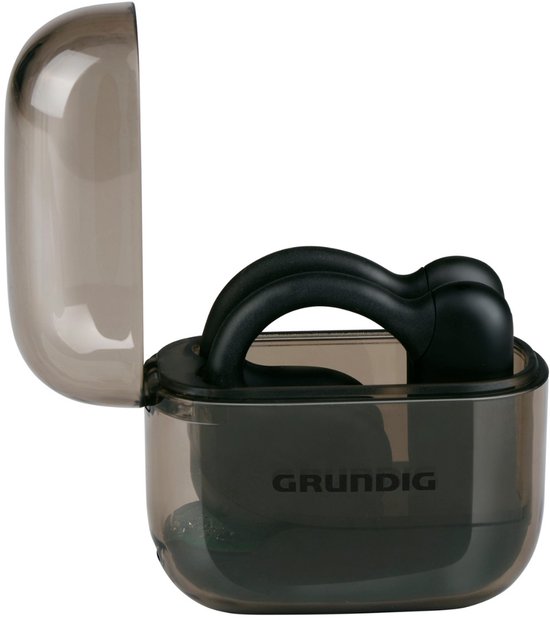 Grundig Kabellose Ohrhörer OWS Bluetooth – Kabellose Ohrhörer mit USB-C-Ladecase – In-Ear-Ohrhörer mit 4 Stunden Wiedergabezeit – Schwarz