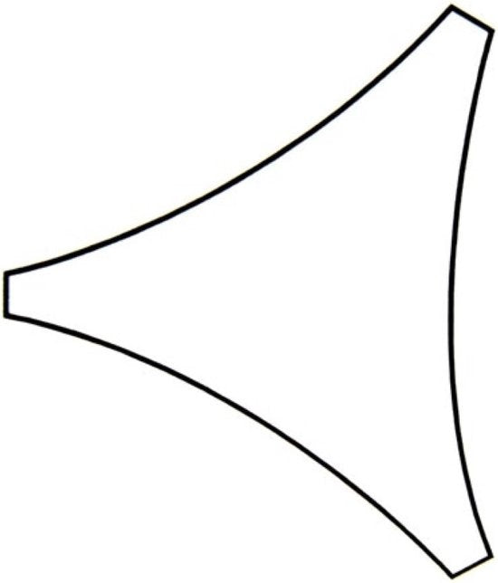 Perel Schaduwdoek, waterdoorlatend, luchtdoorlatend, 3.6 x 3.6 x 3.6 m, 180 g/mÂ², HDPE, driehoek, champagne