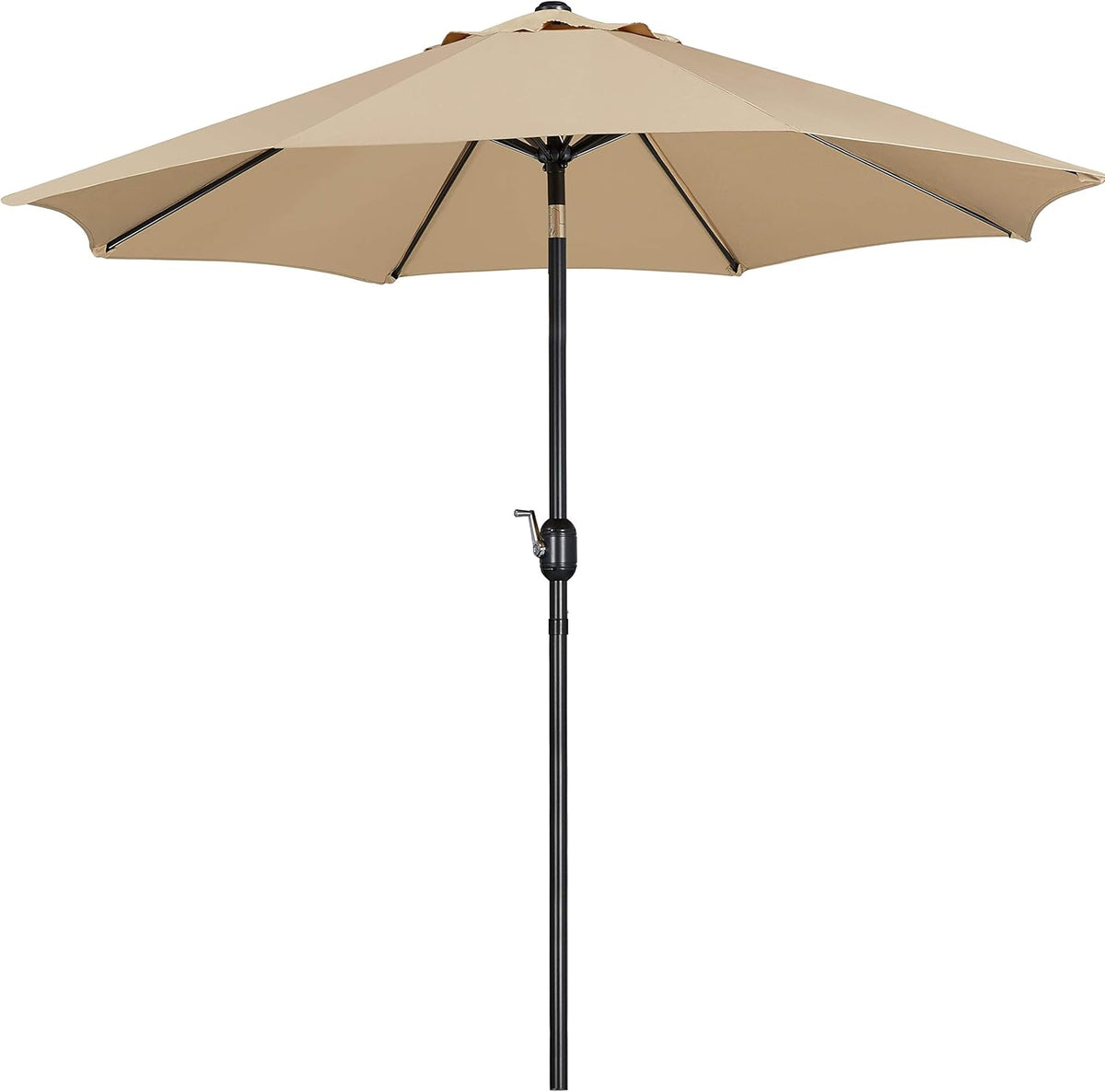 Yaheetech Sonnenschirm 270 cm – klappbar und neigbar – mit Drehstange – Polyester