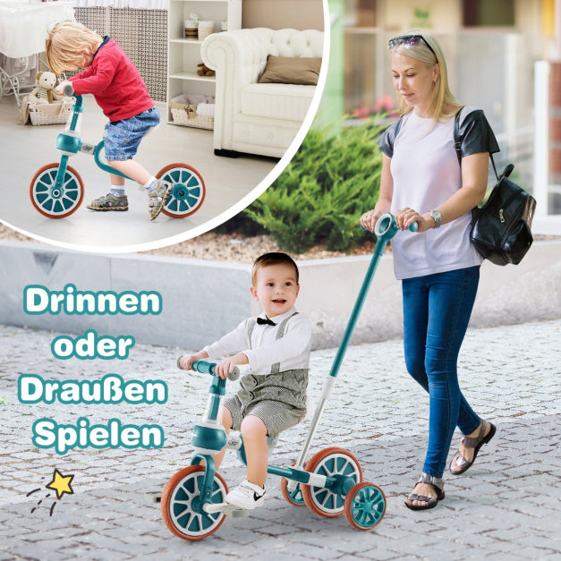 Coast Kinderfahrrad - 4-in-1 - Verstellbar - 37 x 72 x 101cm - grün