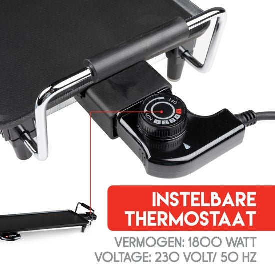 Alpina Bakplaat Teppanyaki - XL - Instelbare Thermostaat - 1800 Watt