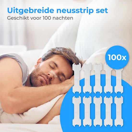 Nuvance Nasalstrips 100 Stück - Nasenpflaster - Transparent - Anti-Schnarch-Pflaster - Nasenspreizer - Schnarchen - Besser atmen
