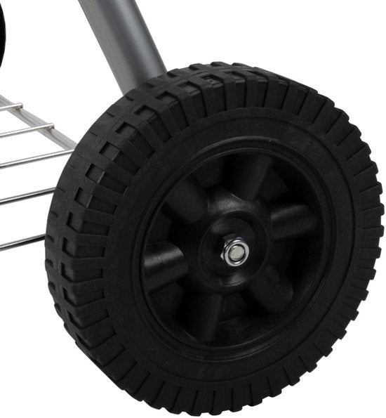 alpina Holzkohle-Grill – Kugelgrill Ø 43 cm – Grill mit Deckel und Rädern – Integriertes Belüftungssystem – Herausnehmbarer Aschebehälter – Schwarz