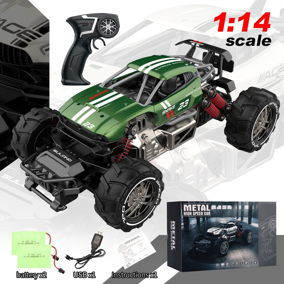 Fuegobird RC Car - RC Fahrzeug - Hochgeschwindigkeits-Spielzeugauto - Gemüse
