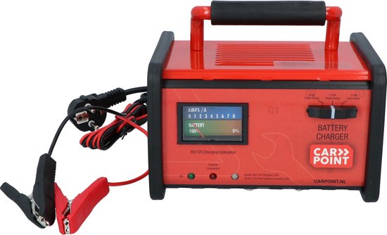 Carpoint Batterieladegerät 6-12V | Erhaltungsladegerät für Blei- und Gelbatterien