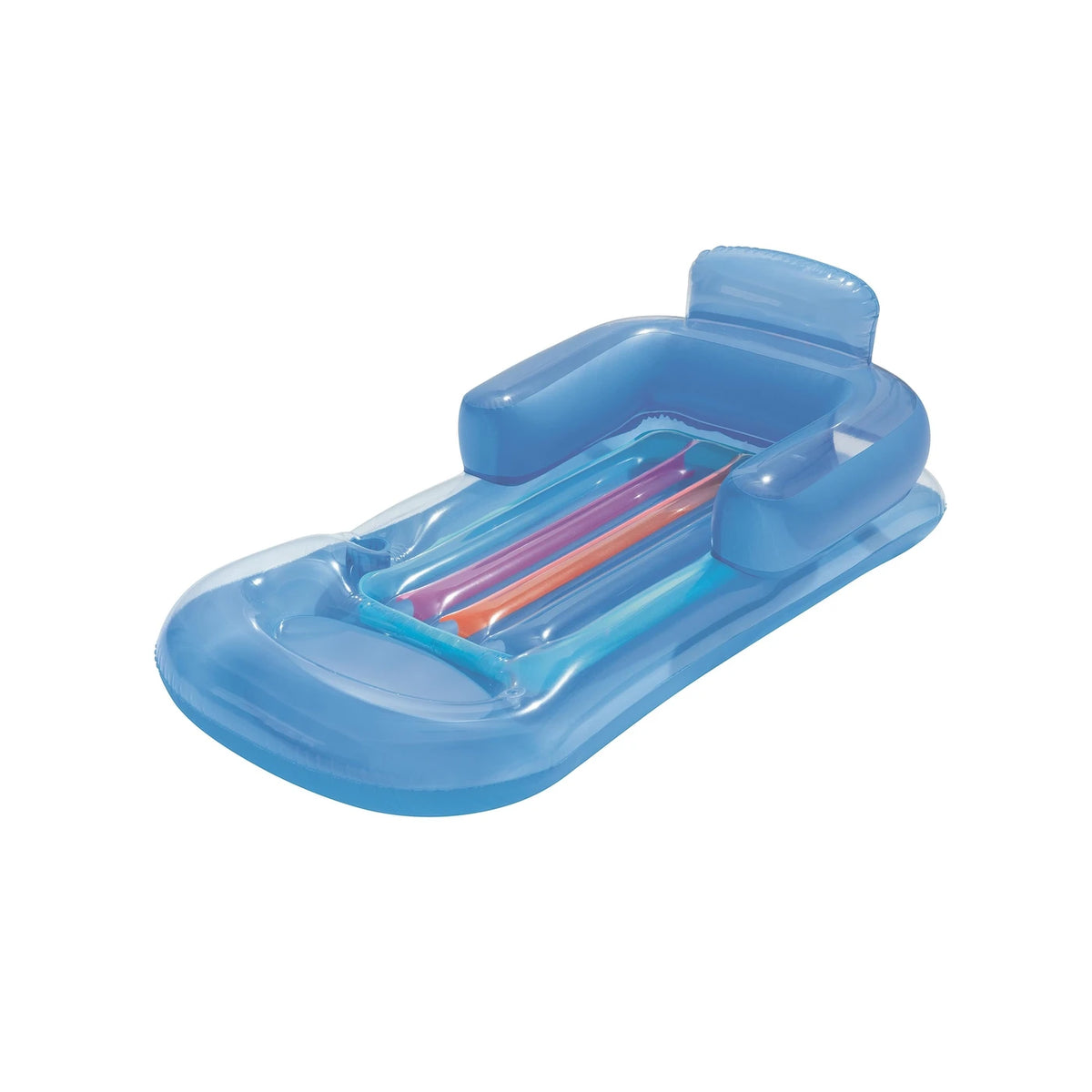Bestway Summer Colors Aufblasbarer Liegestuhl für den Pool – 150 x 77 cm – mit Rückenlehne und Getränkehalter – Grünblau