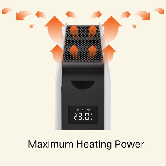 Mill CO2200MECMAX – Konvektorheizung im Design-Look – 2200 W – bis zu 30 m² – 5 Jahre Garantie