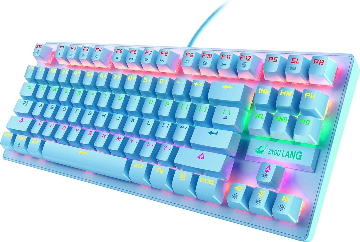 K2 RGB mechanische Gaming-Tastatur - Für Windows/Mac - 365 x 141 x 4 mm - Blauer Schalter