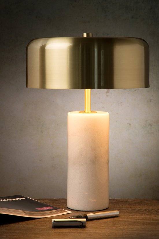 Lucide MIRASOL – Tischlampe – Ø 25 cm – 3xG9 – Weiß