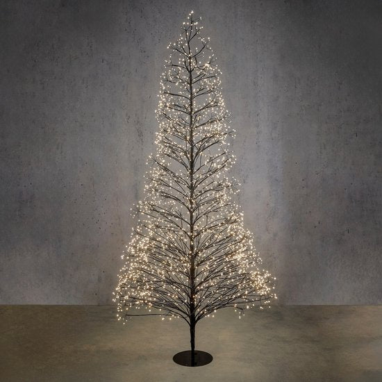 Luca Lighting Lichterbaum Outdoor - H210 x Ø100 cm - Metall - Schwarz