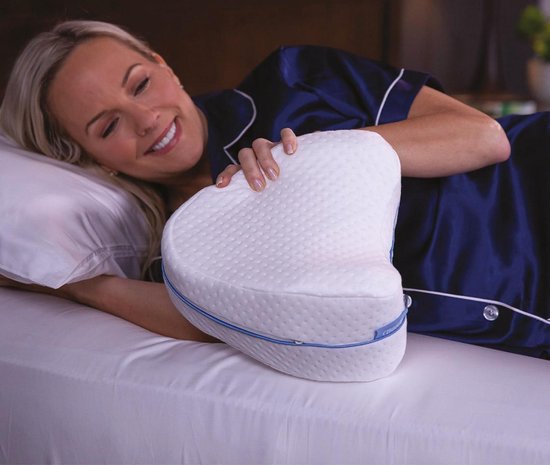Dreamolino Beinkissen | Ergonomisches Knie- und Beinkissen | Hochwertiger Memory-Schaum | Sorgt für optimalen Liegekomfort für Seitenschläfer | Für mehr Komfort | Orthopädisches Kniekissen