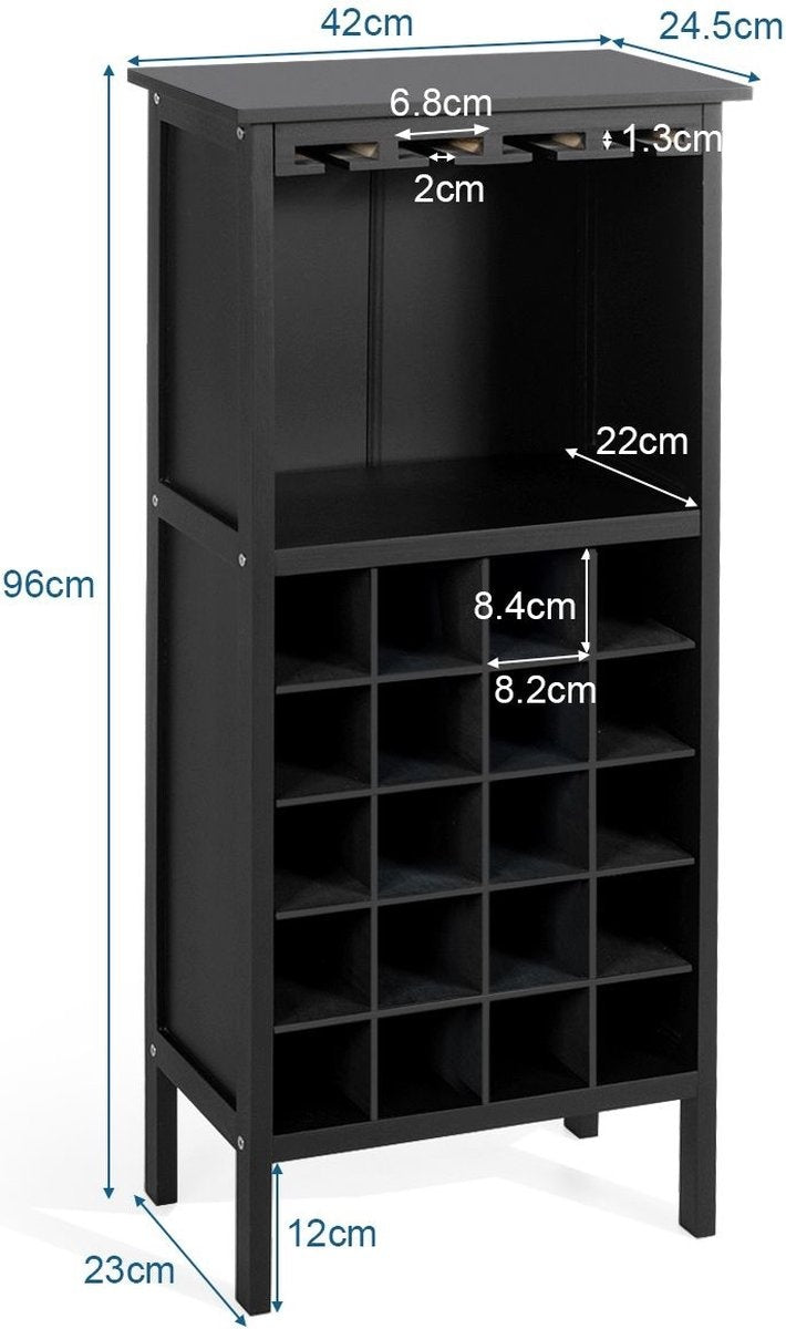 Holzregal aus Holz Flaschenregal Weinständer ??Holzregal Weinschrank Kolonialstil schwarz