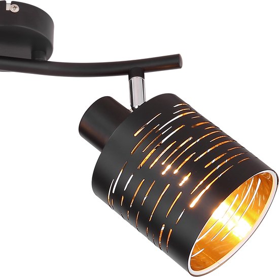Globo – Strahler – TUNNO – schwarz – Metall – Aufbaustrahler – E14 – 15342-2