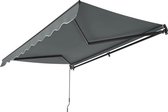 Sonnensegel - 400 x 300 cm - Grau - Inkl. Befestigungsmaterial