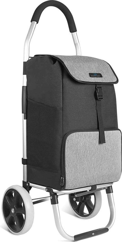 Safe Life - Einkaufswagen - mit gekühltem Fach - 45L - Schwarz/Grau