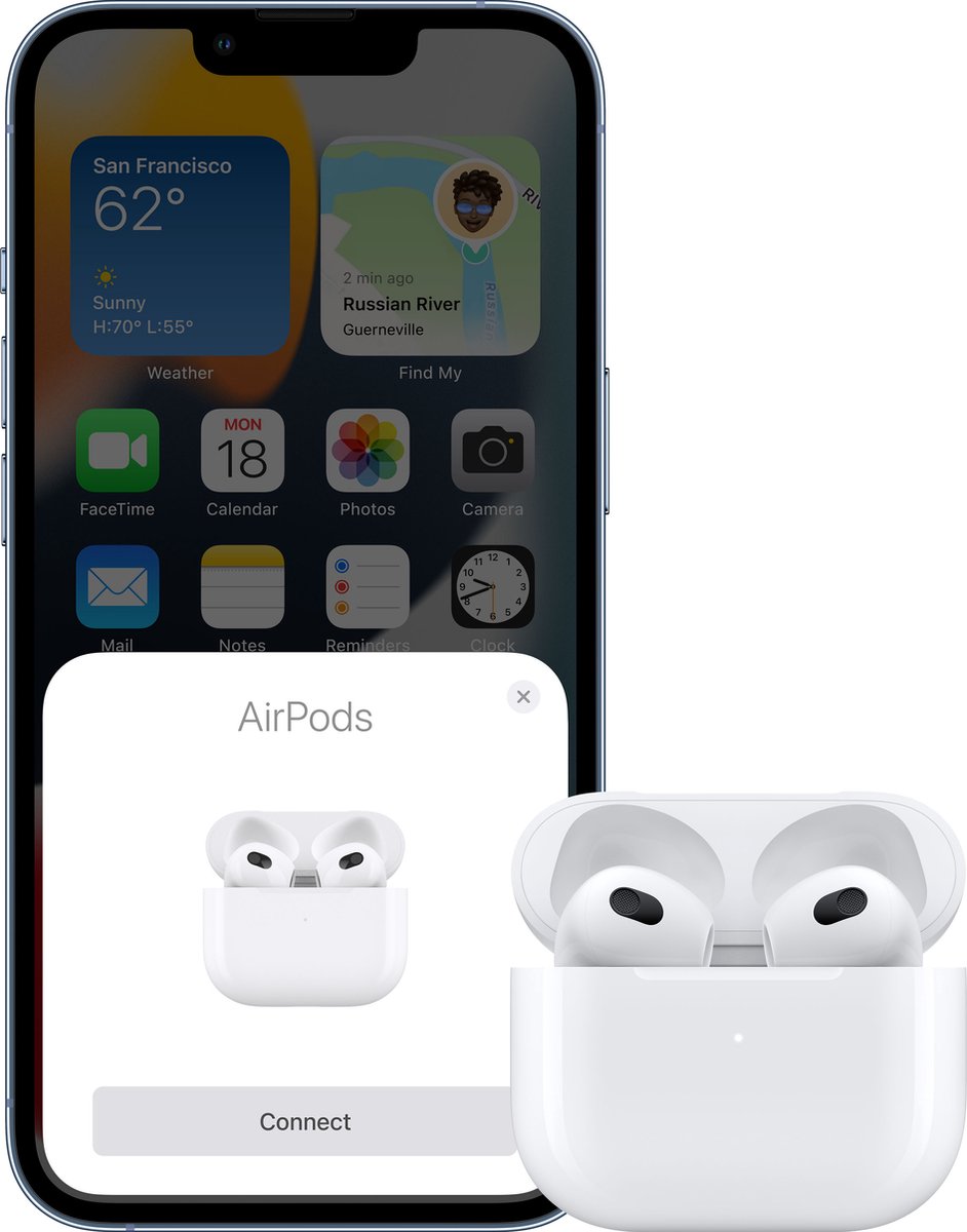 Apple AirPods (3. Generation) Kopfhörer Kabellose In-Ear-Anrufe/Musik Bluetooth Weiß