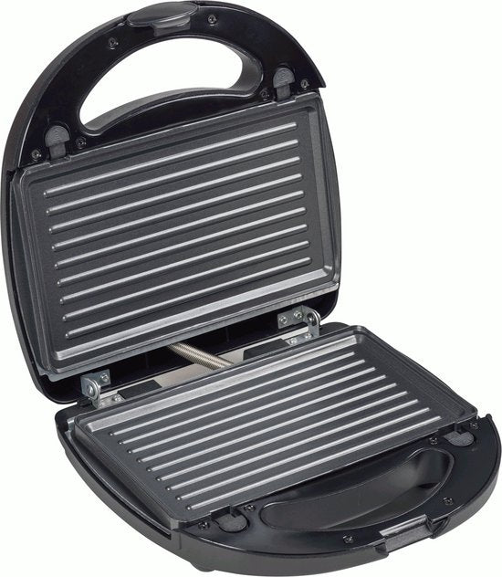 Bestron Sandwichtoaster – ASM8010 – 760 W – 3-in-1: Sandwiches, Waffeln und Grillgerichte – Antihaftbeschichtung – Grau – 5 Jahre Garantie