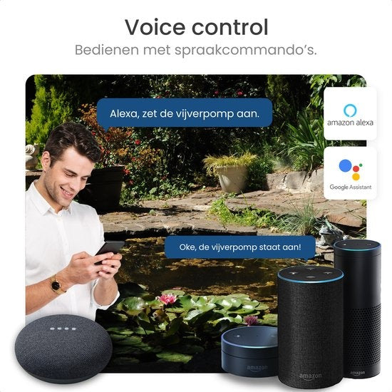 Gologi Outdoor Smart Plug - Smart Plug - IP44 - Zeitschaltuhr & Energiezähler - WIFI - Google Home & Amazon Alexa - Schwarz