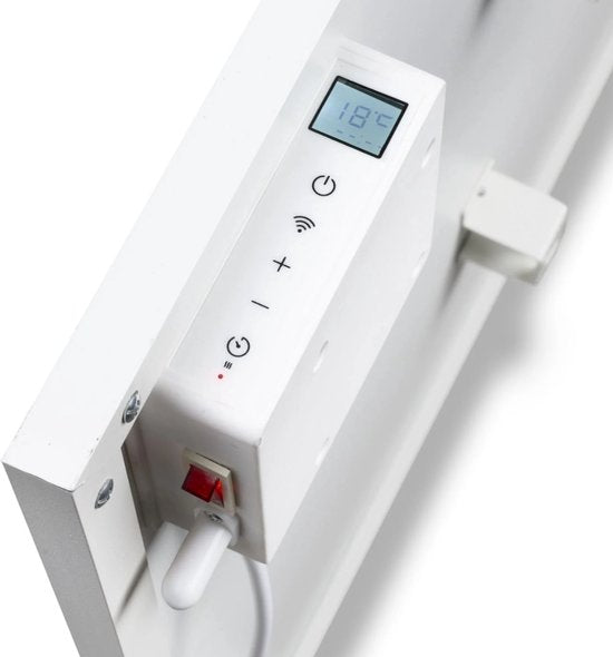 Infrarot-Heizpaneel – Princess Elektroheizung 700 W – 125 x 65 cm – Infrarot-Heizung – Infrarot-Heizpaneel 348070 – Inklusive mobiler App – Smart – WLAN – mit App – Freistehend/Wandmontage – Energieeffizient – Versetzbares Infrarot-Heizpaneel – Weiß