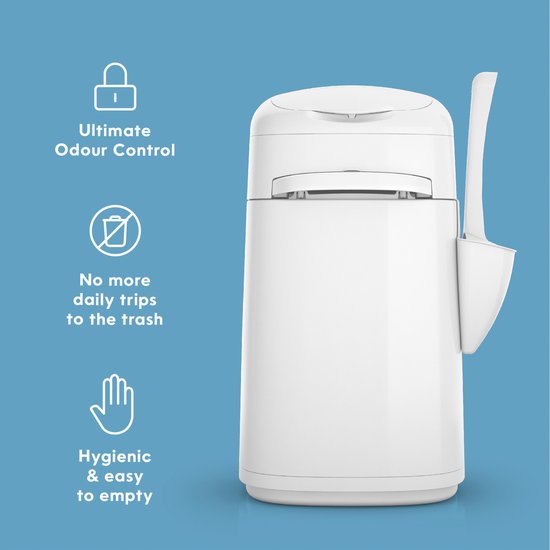 Litter Locker Litterlocker von Genie – Katzentoilettenzubehör – 24,3 x 23 x 7 cm, weiß