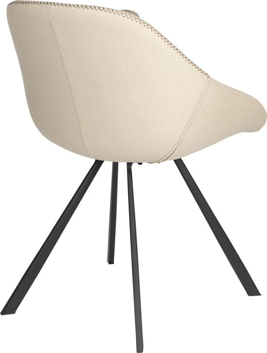 Dutchbone Wakefield Stuhl Elfenbein - Satz von 2