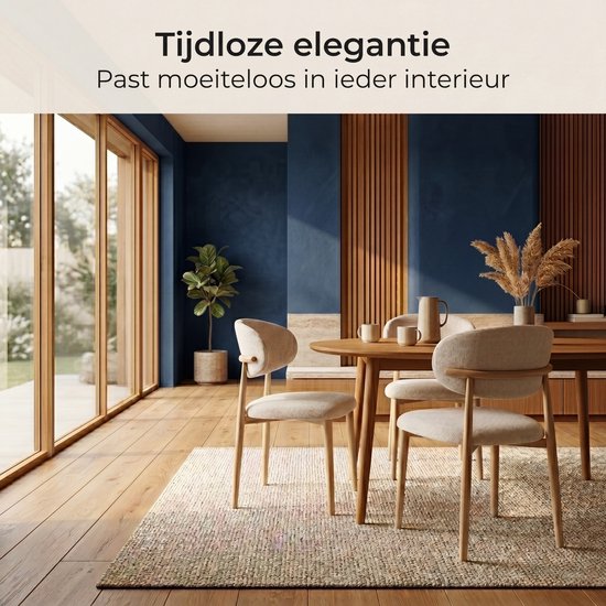 Bayt Japandi Esszimmerstühle – 2er-Set – Beige
