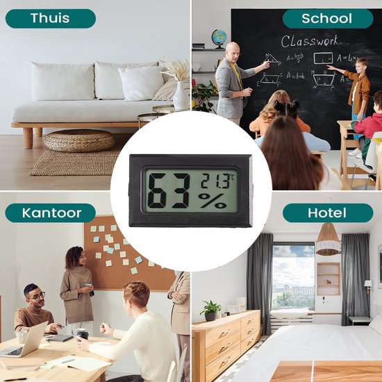 Ease Electronicz Hygrometer - Wetterstation - Luftfeuchtigkeitsmesser - Raumthermometer - Inklusive Batterien