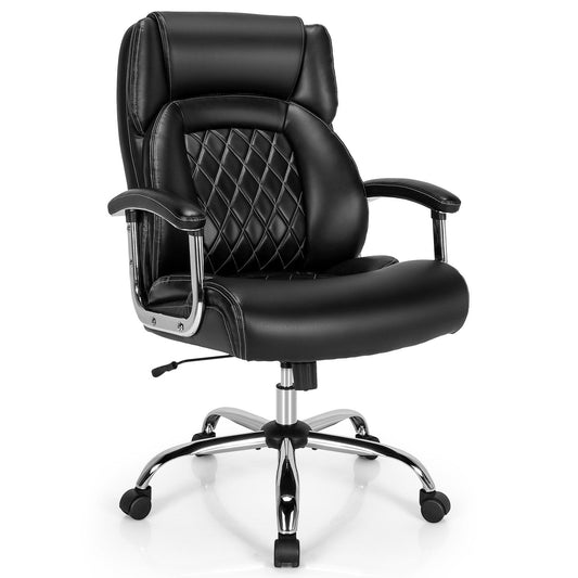 Coast Ergonomischer Bürostuhl Schwarz - 77 x 73 x 114-121,5 cm - Belastbarkeit bis zu 227 kg