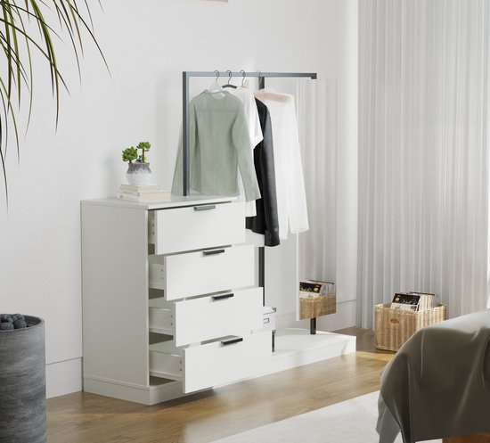 Kleiderständer – Kommode mit Spiegel – Kleiderschrank – Aufbewahrungsschrank für Kleidung – Hängeschrank für Kleidung