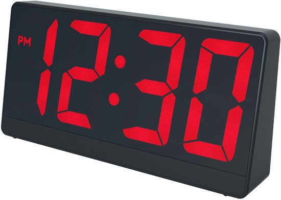 Caliber Digitaler Wecker – Digitale Wecker – Einstellbare Schlummerzeit – Wecker – Dimmbares Display – Digitale Uhr für das Schlafzimmer – USB-Ladegerät