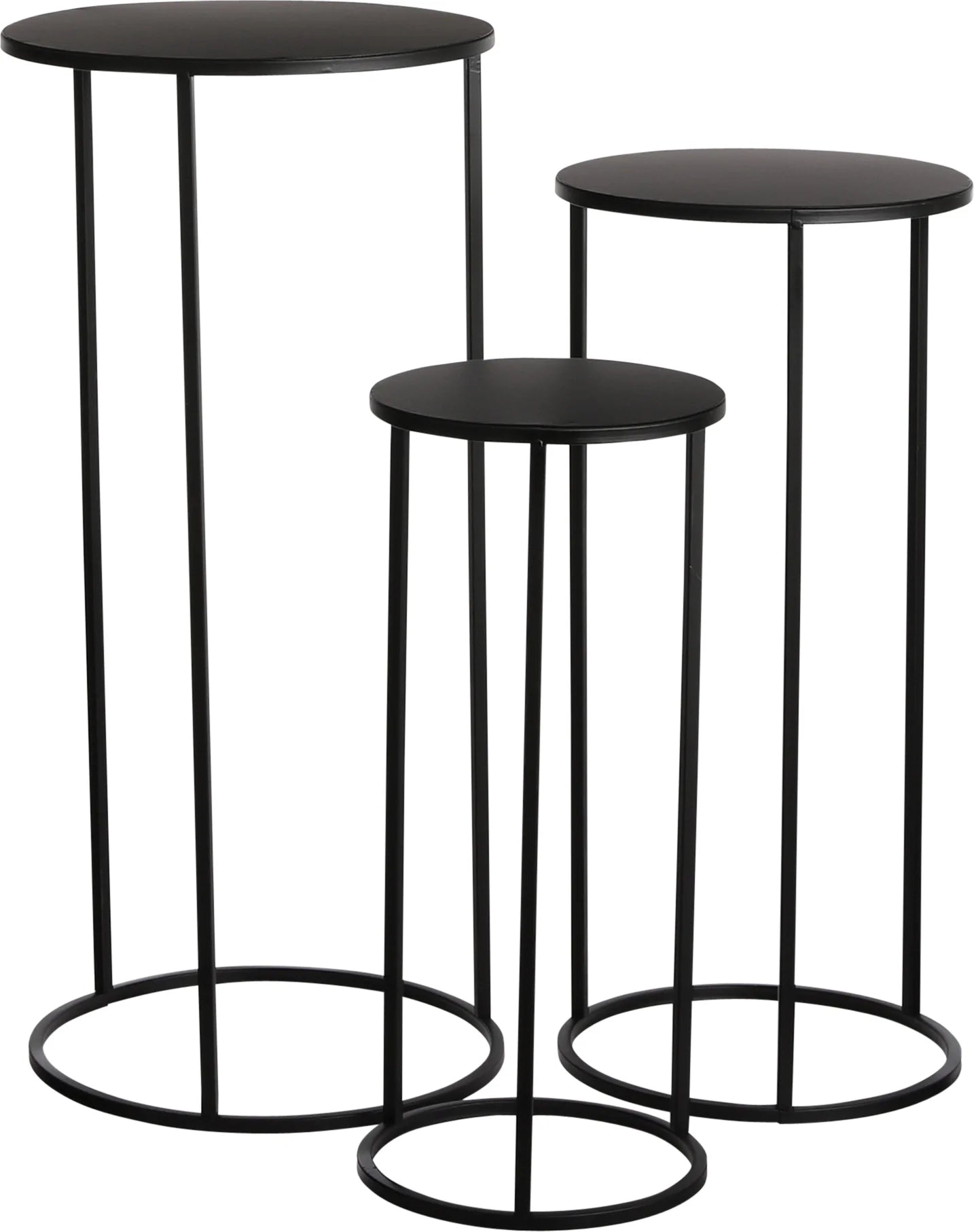 Everydays by Intratuin Beistelltisch Quinty Schwarz – Durchmesser 27 cm, Höhe 60 cm