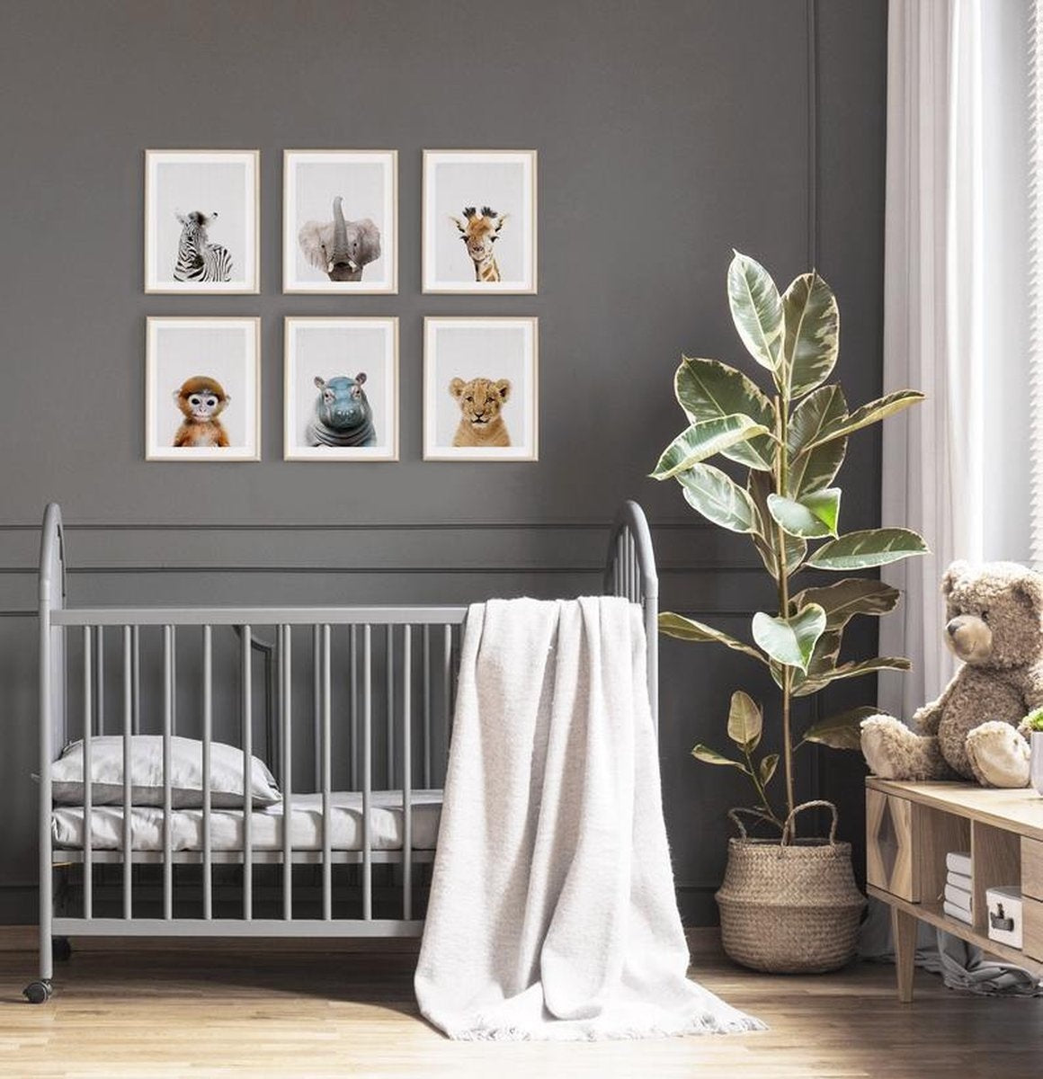 Generic - Tiere Poster - 6 Poster - 21x30 cm - Stabiles Papier - Safari