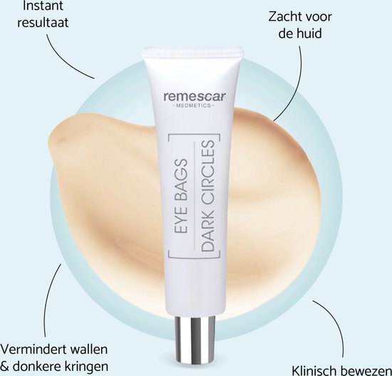 Remescar - Augencreme - Anti-Aging-Augencreme - beseitigt Schwellungen und dunkle Augenringe in nur 2 Minuten - 8 ml für bis zu 180 Anwendungen - Weiß