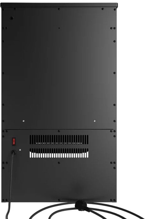 Elektrokamin / Atmosphärischer Kamin - 1800W - Inkl. Flammeneffekt, Wärmefunktion und App-Steuerung - Schwarz, Kaminofen Freistehend