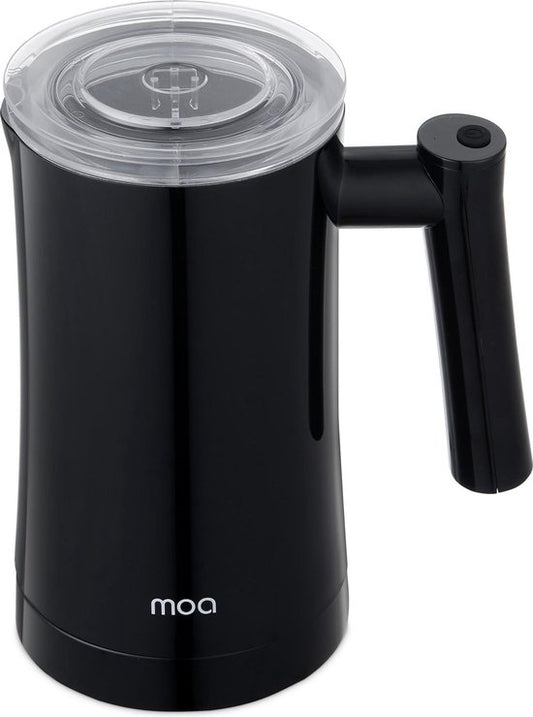 MOA Milchaufschäumer elektrisch - für Cappuccino und Latte - 3-in-1 - Schwarz - BPA-frei - MF1B