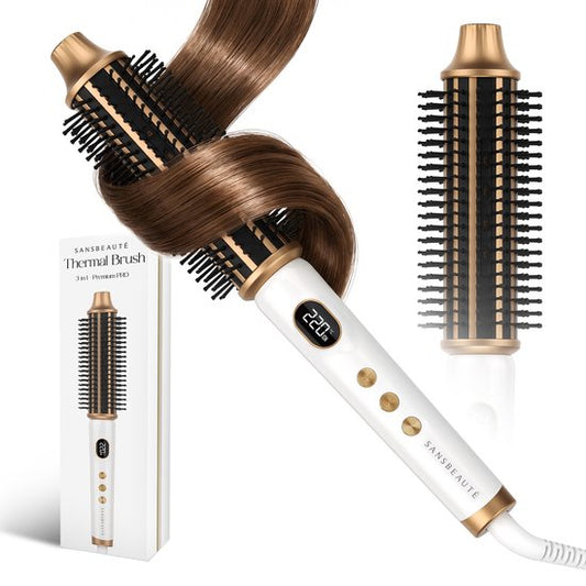 Sansbeauté® Blowout 3-in-1-Thermobürste 38 mm - Keramik-Wärmebürste - Multistyler - Airstyler - Lockenbürste - Haarbürste - Glättbürste - Wärmebürste - Volumen und Locken - Drehbares Kabel