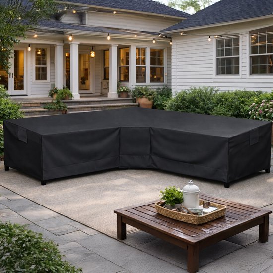 Villux Schutzhülle für Gartenbank – Schutzhülle für Gartenmöbel – Hülle für Gartenmöbel – Hülle für Gartenset – Loungeset – Wasserdicht – Hülle für Loungeset – 420D - 300/98 x 300/98 x 70 cm