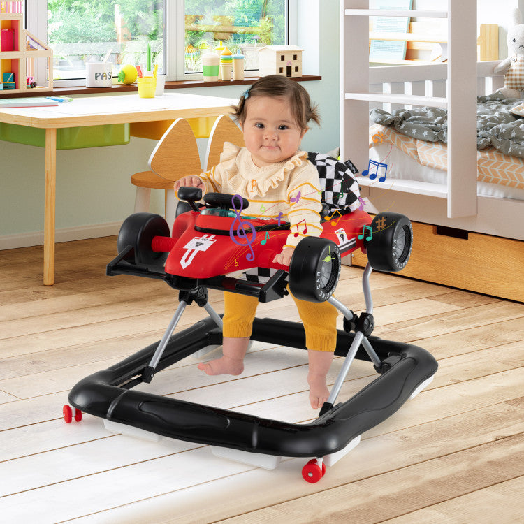Küstenläufer für Babys - Höhenverstellbar - Mit Musik - Max. 12 kg - Rot