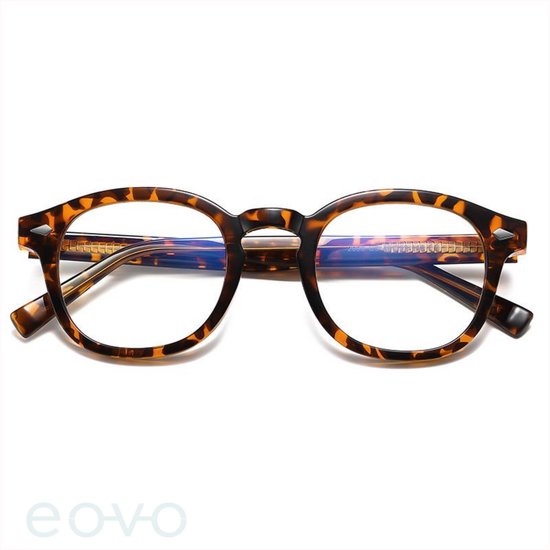 Blaulichtfilterbrille ohne Sehstärke, ORANGE-BRAUNES Tiger-Gestell | Damen | Blaulichtbrille | Computerbrille