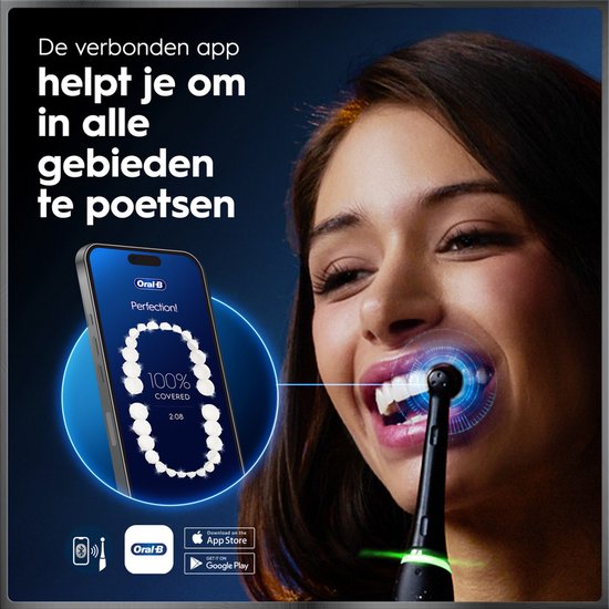 Oral-B iO 10 Elektrische Zahnbürste – Schwarz – inklusive Reise-Ladetasche und Aufbewahrungshalter für Bürstenköpfe