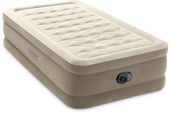 Intex Twin Ultra Plush Luftmatratze mit integrierter Pumpe – 191 x 99 x 46 cm