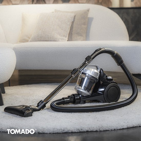Tomado TVC2001B - Beutelloser Staubsauger - 2 Liter - Beutellos - HEPA 12-Filter - Leichtgewicht - Schwarz