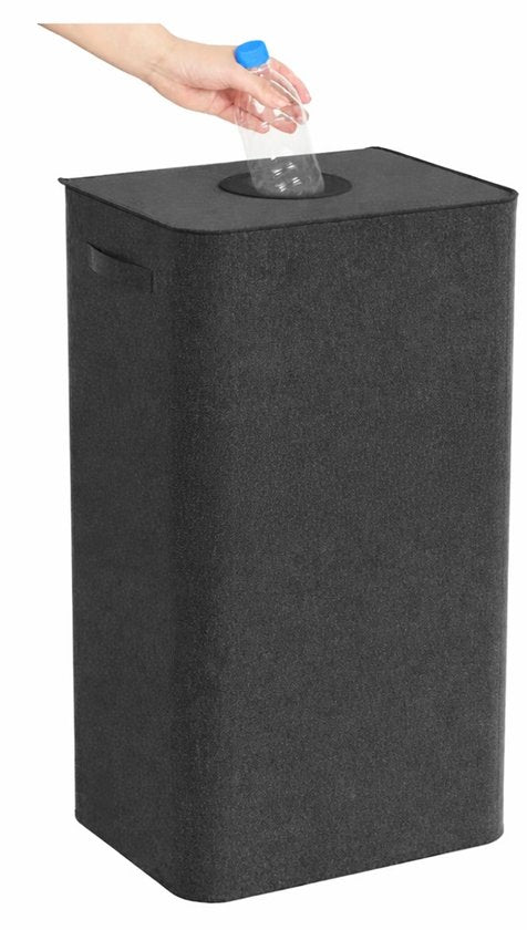 Ceruzo Pfandcontainer – 100 l – mit herausnehmbarem Beutel für leere Flaschen – zusammenklappbar – schwarz