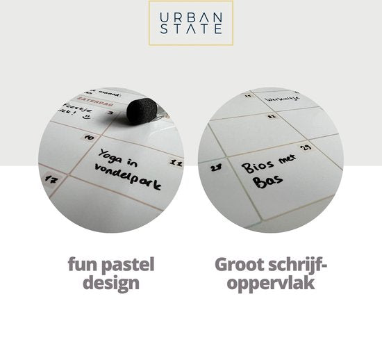 Magnetischer Familienplaner - Wochenplaner Whiteboard - Planer magnetisch - Planungstafel - Monatsplaner magnetisch